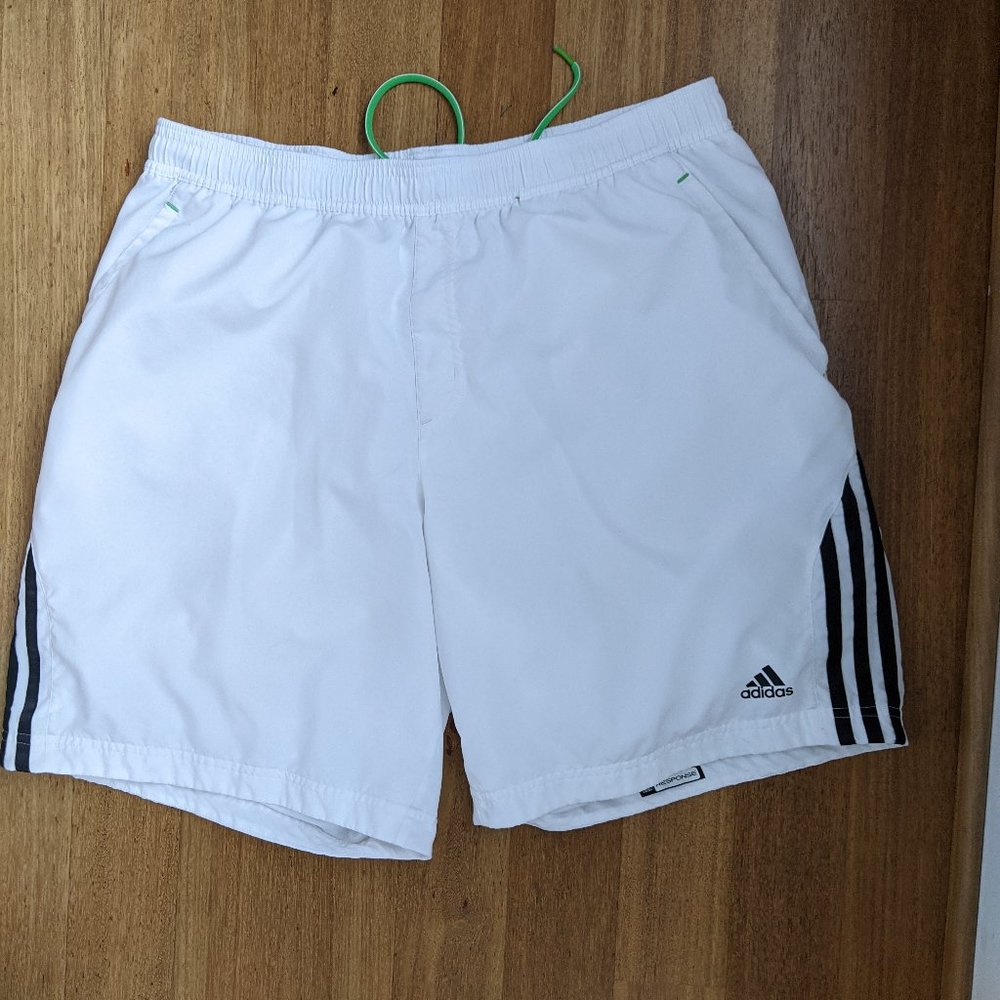 Men's Adidas Climacool White Shorts-L-pre-owned
